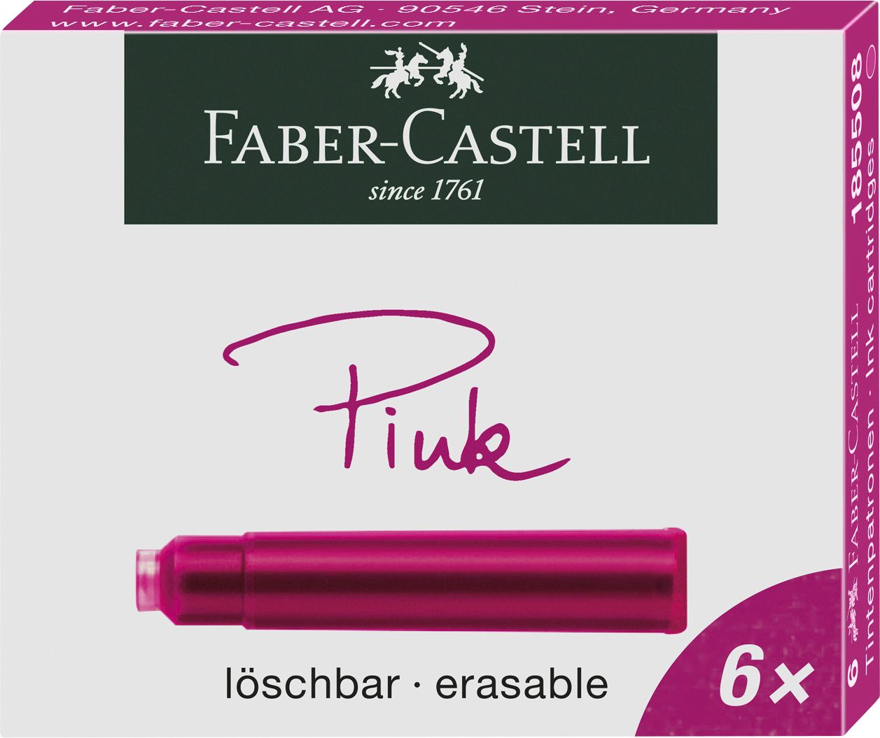CARTUSE CERNEALA MICI ROZ 6 BUC/CUTIE FABER-CASTELL CARTUSE CERNEALA MICI ROZ 6 BUC/CUTIE FABER-CASTELL